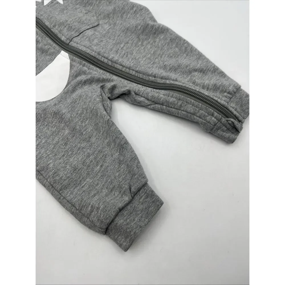 Nike Jump Suit Babies Size 6M Casual Jump Suit Grey Heather White Logo